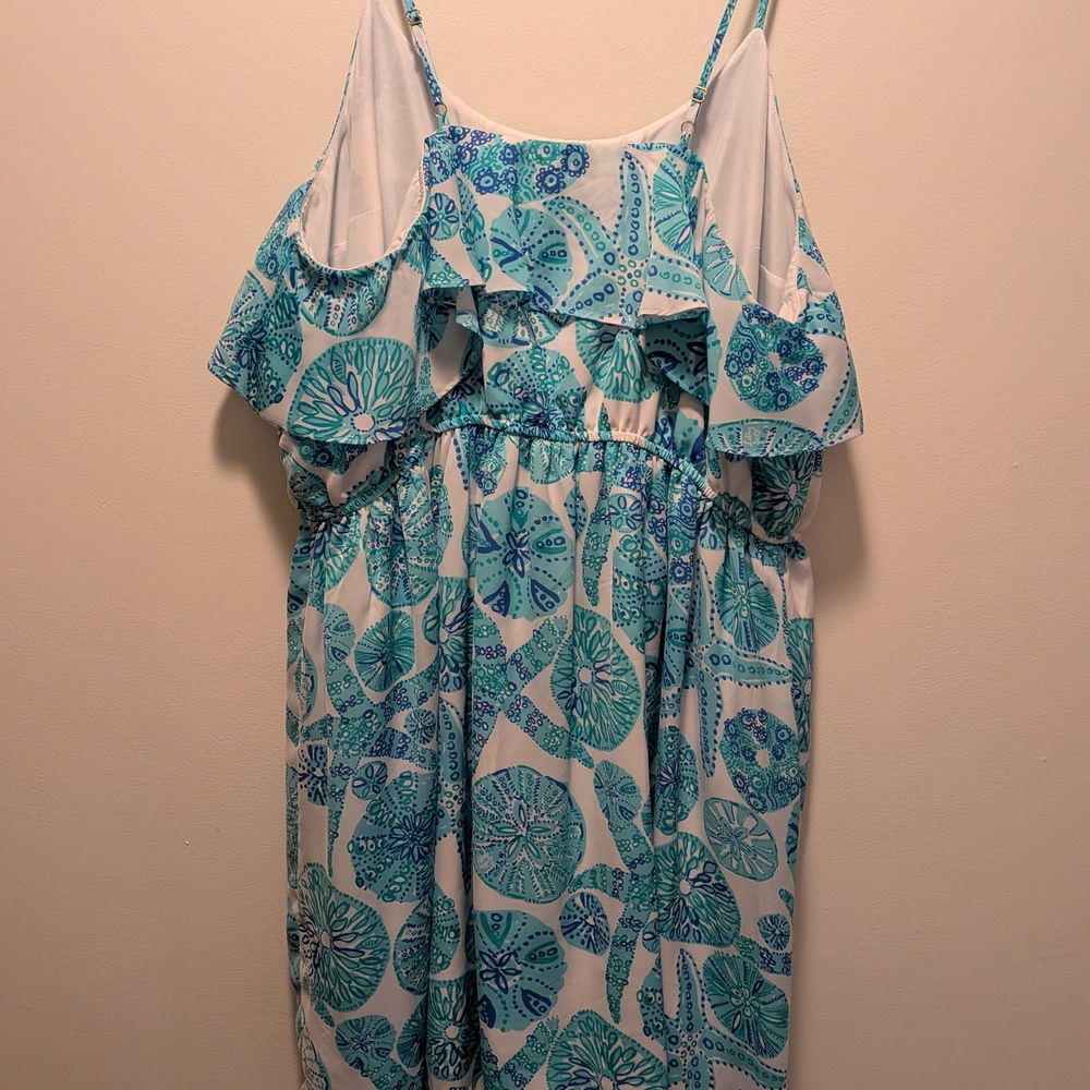 Lily Pulitzer Blue And White Summer Dress XXL Beach Lake Cruise Vacay - Picture 2 of 9